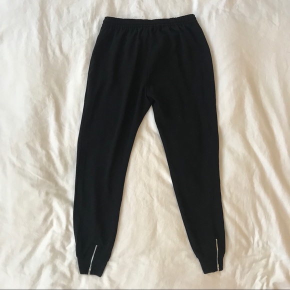 Black Jogger Work Pants With Zippers - Picture 3 of 3